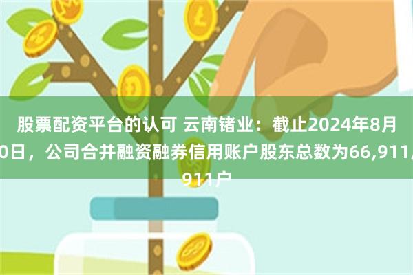 股票配资平台的认可 云南锗业：截止2024年8月20日，公司合并融资融券信用账户股东总数为66,911户