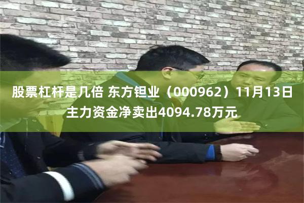 股票杠杆是几倍 东方钽业（000962）11月13日主力资金净卖出4094.78万元